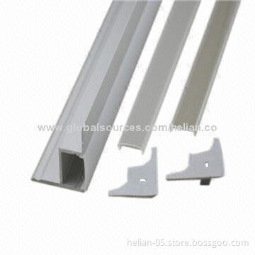Aluminum LED profile for recessed wall or ceiling, mounting, decoration